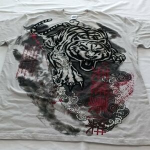 Graphic Tiger Print Men's Shirt